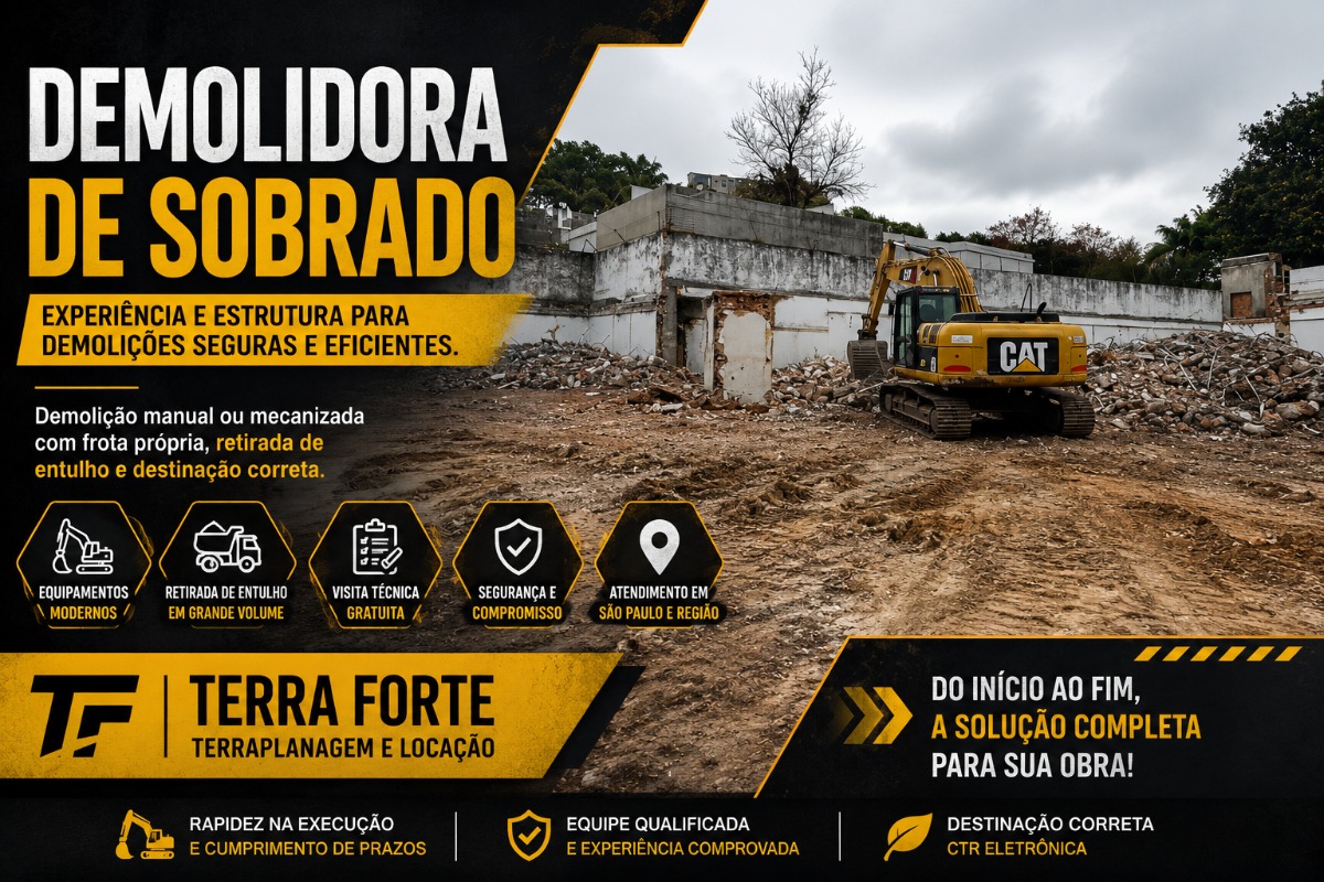 Demolidora de Sobrado em São Paulo | Terra Forte