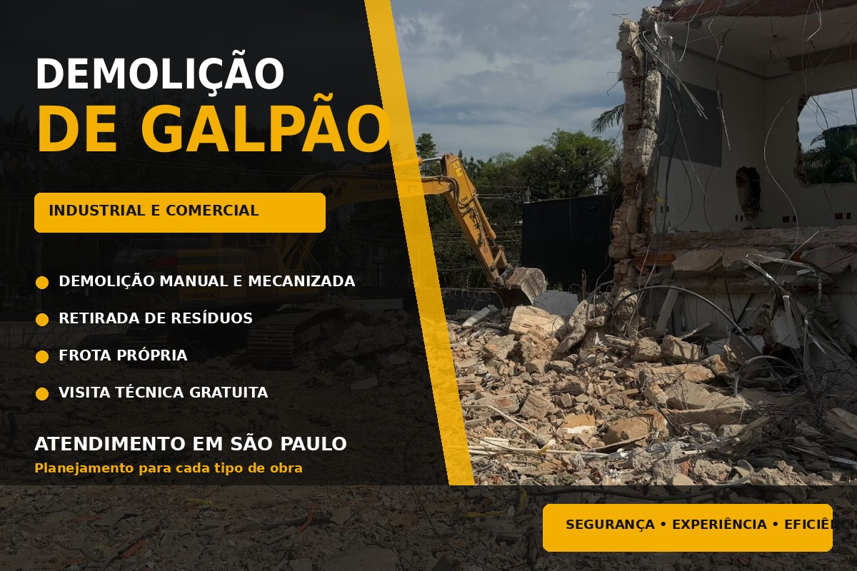 Demolição de Galpão em São Paulo | Terra Forte