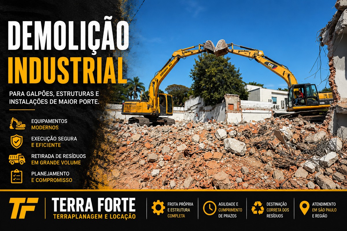 Demolição Industrial em São Paulo | Terra Forte